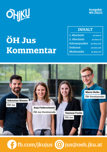 ÖH Jus Kommentar - WS 20/21 ÖH Jus Kommentar - WS 20/21