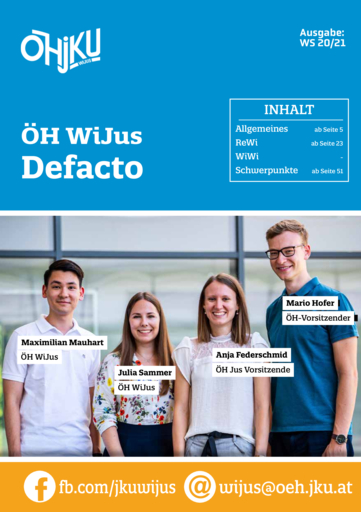 ÖH WiJus Defacto - WS 20/21 ÖH WiJus Defacto - WS 20/21